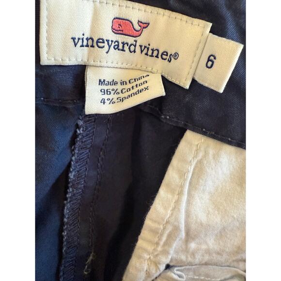 Vineyard Vines Embroidered Whale Cotton Shorts Blue 6 - Picture 4 of 4